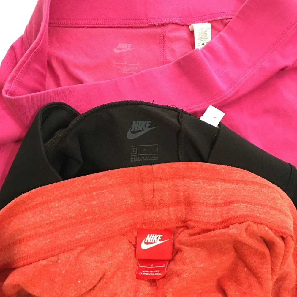 Lot of 6 Nike Under Armour Athletic Shorts Women Large Activewear Running Biker